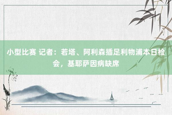 小型比赛 记者：若塔、阿利森插足利物浦本日检会，基耶萨因病缺席