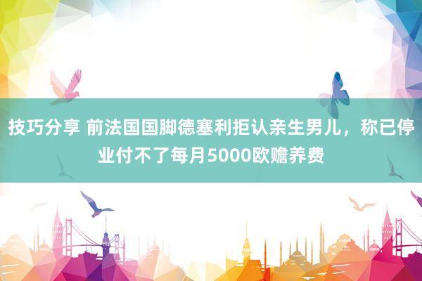 技巧分享 前法国国脚德塞利拒认亲生男儿，称已停业付不了每月5000欧赡养费