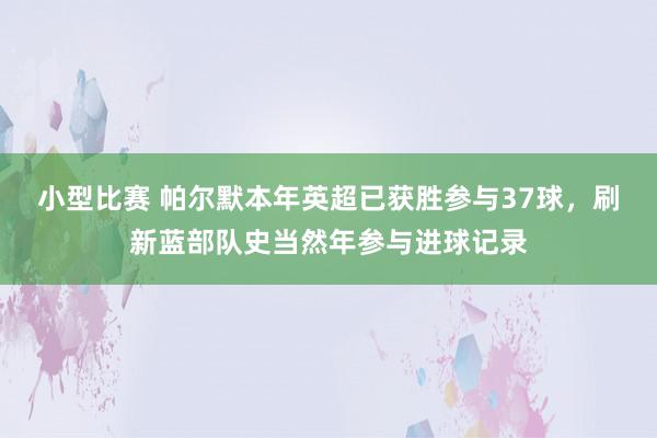 小型比赛 帕尔默本年英超已获胜参与37球，刷新蓝部队史当然年参与进球记录